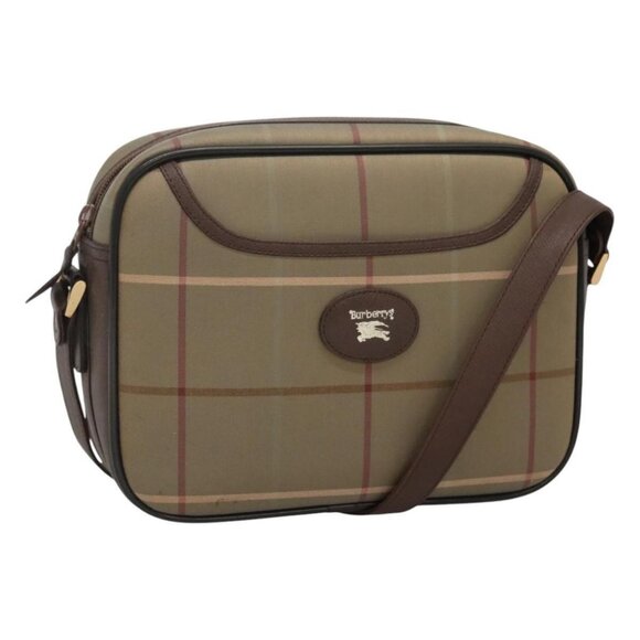 Burberrys Nova Check Shoulder Bag Canvas Beige Gold - Picture 1 of 15